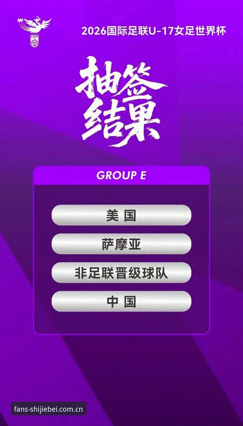 U17世界杯抽签结果解析：中国男女足分组形势与赛事数据实用指南